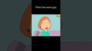 PETER BECOMES GAY #shorts #familyguy