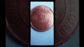 40 RÉIS DE BRONZE. A ECONOMIA FAZ A PROSPERIDADE. 1908.#shorts #rare