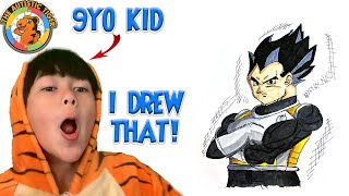 9yo Autistic Savant Draws - Vegeta | Dragon Ball Z