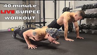 220+ Burpees// 10 Different Types Of Burpees LIVE NOW