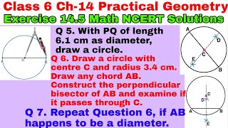 Class 6 Ex 14.5 Q 5 | Q 6 | Q 7 | Practical Geometry |Chapter 14| Exercise 14.5|Math NCERT Solutions