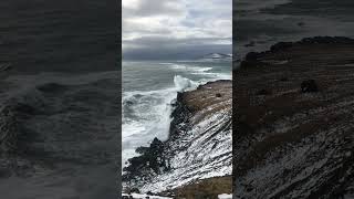 Waves Crashing On A Rocky Mountain