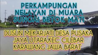 Perkampungan nelayan di Muara sungai betok mati Karawang Jawa Barat