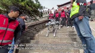 Robot Dog Tested for Garbage Transportation in Mountainous Area