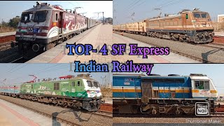 Top 4 Super Fast Express Train of Indian Railways with Powerful Locomotives.