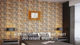 Wenge Gold Split Face Matt Porcelain 300x600mm Wall Tile of Decoridea