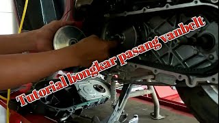 Perawatan CVT Beat Suara Kasar || (Cara bongkar pasang VANBELT)