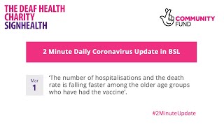 Coronavirus 2 Minute Update - 1st March 2021