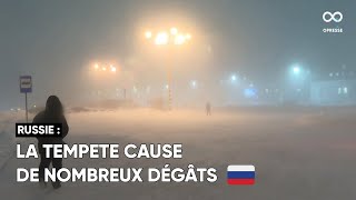 En Russie, une violente tempête de neige a frappé Norilsk