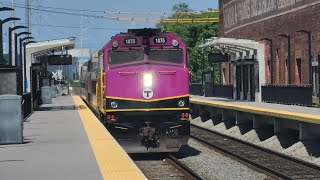 Rockport bound Commuter rail train entering Chelsea