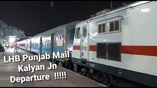 02137 मुम्बई फिरोजपुर Punjab Mail अपने नये LHB डिब्बो के साथ कल्यान जं से रवाना !!!!