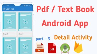 How To Create Pdf Book App With Firebase In Android Studio | PDF / Text Book Android App | Part - 3