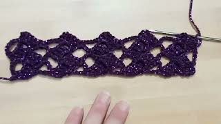 How to Crochet simple lace stitch Part 1