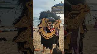 Barong bangkung nglawang di pantai mertasari sanur #barong #barongbangkung