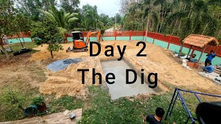 Day 2 of Pool install. The dig