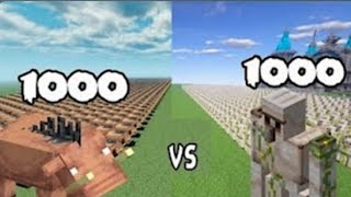 80 Zoglin Vs 20 Iron Golame In Minecraft |