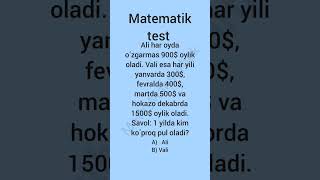 Qiziqarli matematik test || Siz buni topa olasizmi?