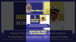 Indian Navy SSC Executive IT Recruitment 2024 Apply Online for 18 Post #jobs #recruitment #navy