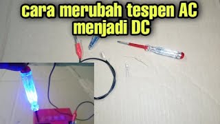 cara merubah tespen AC menjadi DC//untuk mengecek kelistrikan pada sepeda motor