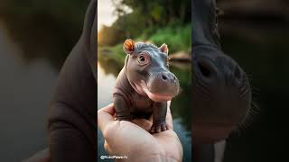 🌿 Meet the Tiny Hippo – Cuteness in Every Wrinkle! 🦛💦