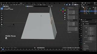 Blender 壁に穴を開けて、ドア枠を作る