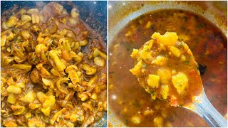 First Bite Kitchen is going live to make new style mushrooms & aloo ki sabji without onion