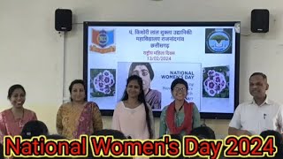 National Women's Day Celebrating Sarojini Naidu's Birth Anniversary. Pt.KLS.CHRS. Rajnandgaon.