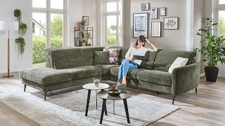 MONDO Mimas Ecksofa mit integrierter Kopfteilverstellung und optionalen Relaxfunktionen