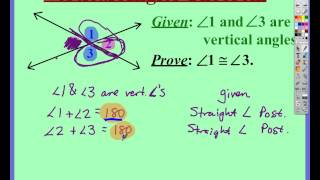 Chapter F - Video #3 (Section 2.5 - Why Vertical Angles are Congruent)