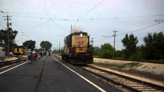 CNW Ex-CRIP 4160 with a P5 at the IRM in Union IL.