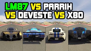 LM87 Vs Pariah Vs Deveste Vs X80 Proto - Speed Test - GTA 5 Online