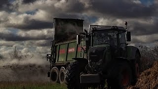 Kompost streuen // FENDT Vario 828 mit BERGMANN TSW 5210 S