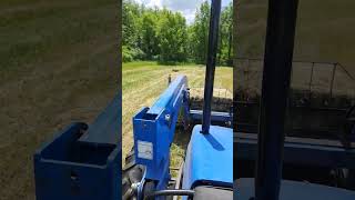 LiL Em out racing the tractor 🤣🤣❤️❤️ #smallfarming #hay #cattle #farmlife