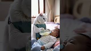 Why are cats so good to children? The way a cat feeds a baby is so cute. Assistant. Popular