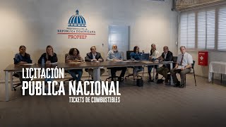 LICITACION PUBLICA NACIONAL TICKETS DE COMBUSTIBLE