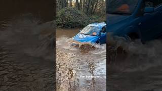 Brave Ford focus! #flood #flooded #rufford #ruffordford #fail #ohno #ford #shorts #beanford