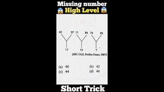 Missing number High Level || Number Analogy Question New Pattern || Number Analogy ||#Shorts