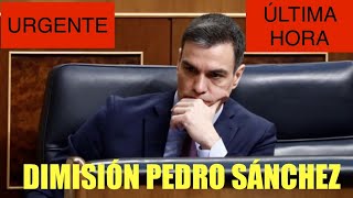 🛑URGENTE ‼️ÚLTIMA HORA ‼️PEDRO SÁNCHEZ DIMISIÓN ‼️LEGISLATURA MUERTA ‼️‼️