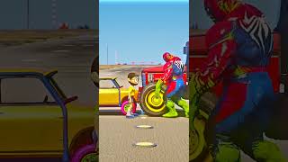 GTA V : SPIDER-HULK VS Nobita MATCH, WHO IS RICHER 🤑 #shorts #gta5