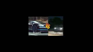 Sence hangisi yarışta kupayı kazanır (Bugatti VS Dodge Viper) #short