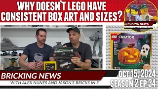 Bricking News | Oct 15, 2024 | inconsistent Lego box art and sizes?!