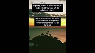 Story WA waktu pelaksanaan sholat Tahajud