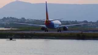 Jet2Holidays Boeing 737-800 G-GDFF at Corfu Airport blasting away 15.06.2015