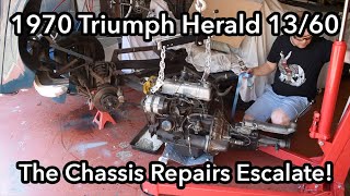 The Chassis Repairs Escalate! | 1970 Triumph Herald 13/60 Restoration | Part 7