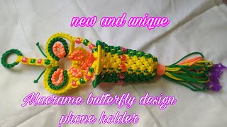 How to make macrame butterfly design phone holder #newphoneholder2024