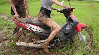 Two girls in the mud - Stuck in Mud