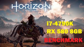 Horizon Zero Dawn Benchmark i7-4790K + RX 580 8GB, ALL settings