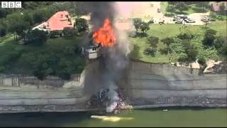 Lake Whitney Cliff House Set on Fire, Burned to the Ground