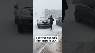 M’y first snow in USA 🇨🇲❤️❤️❤️ #cameroonianyoutuber #african #newinamerica