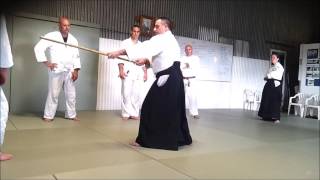 Kokyu-nage and Kaiten-nage Moves with Jo